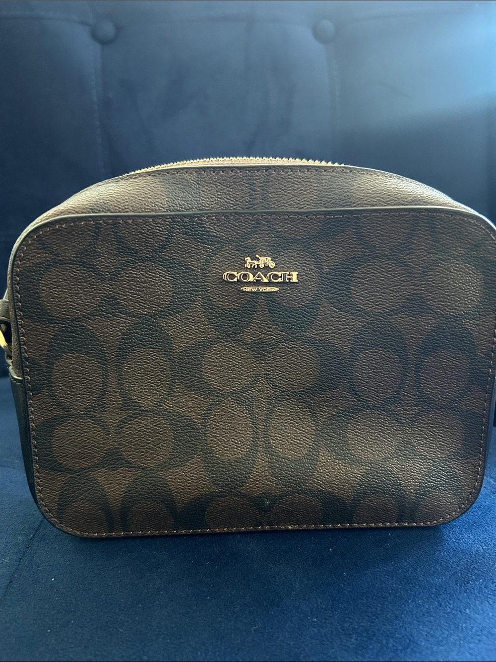 Authentic COACH Brown Signature Crossbody Bag